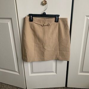 Preppy tan skirt